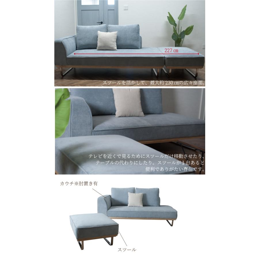 カウチソファ 2人掛け 3人掛け コンパクト 肘掛け ひじ掛け