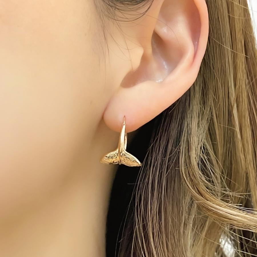 18G 14G 片耳用 1個売り ハワイアンジュエリー ホエールテールフープ