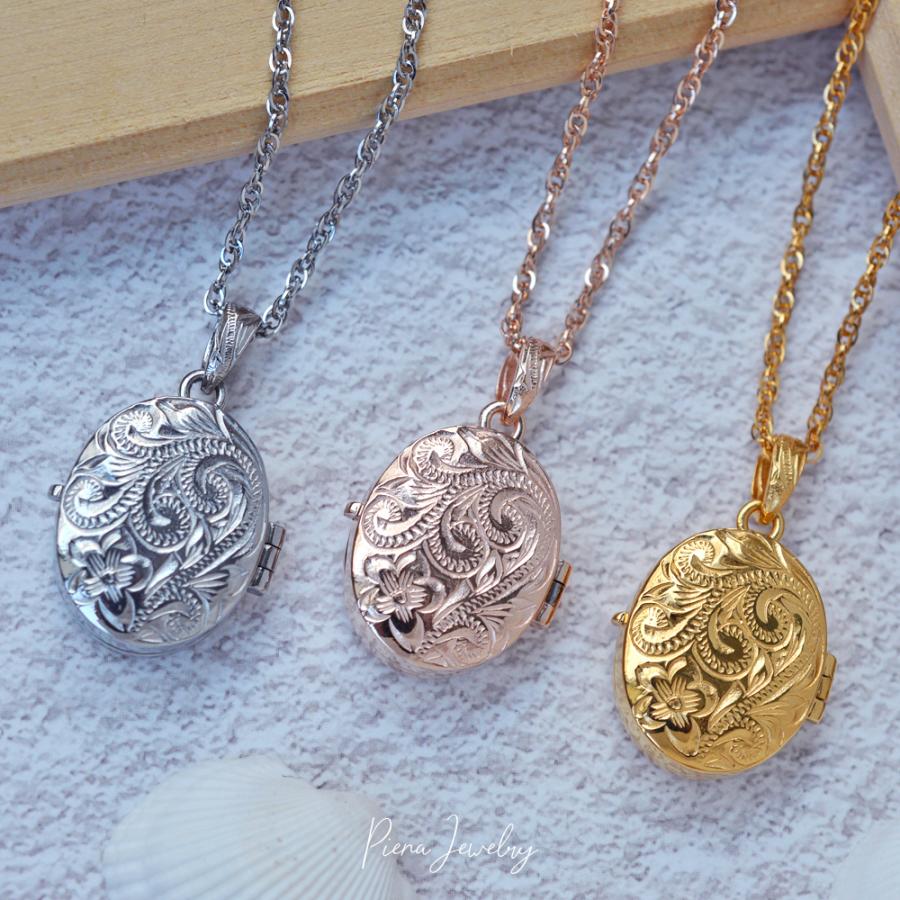 ハワイアンジュエリー ロケット ペンダント サージカルステンレス  