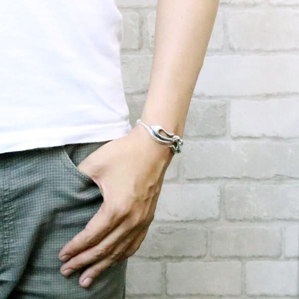 メンズブレスレット シルバー925 腕輪 バングル 太め 炎 タトゥー トライバル Alf B 1043 ピアス アクセサリーカラコンpiena 通販 Yahoo ショッピング