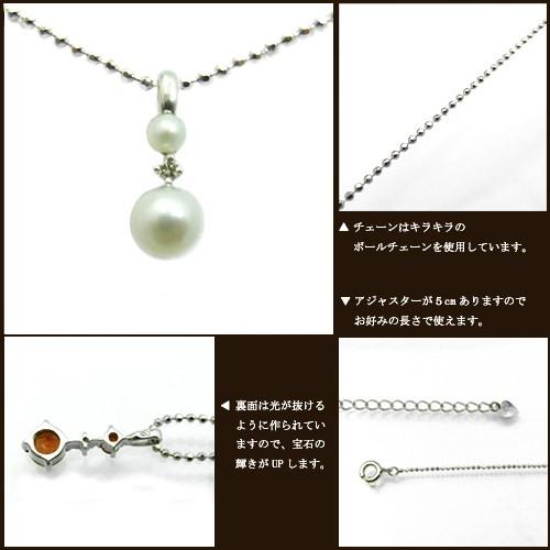 シルバー925 天然真珠 スリーストーンネックレス 天然ダイヤモンド入り ６月の誕生石 ジュエリーケース付き 宝石鑑別書カード付き 爆買_1
