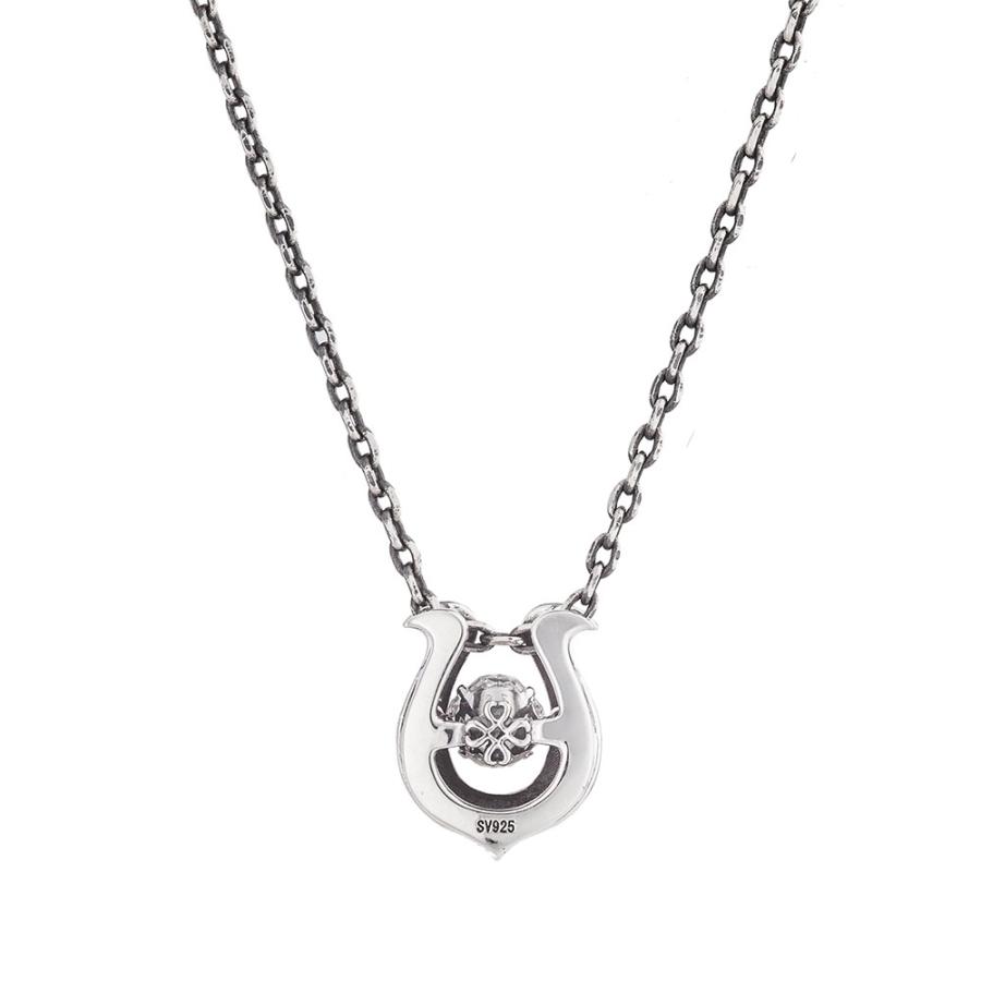 国産品 人気のシルバーアクセサリー メンズシルバーネックレス シ キュービックジルコニア Silver925 シルバー925製チェーン付き お守り 護符 Talisman クロスフォー メンズアクセサリー