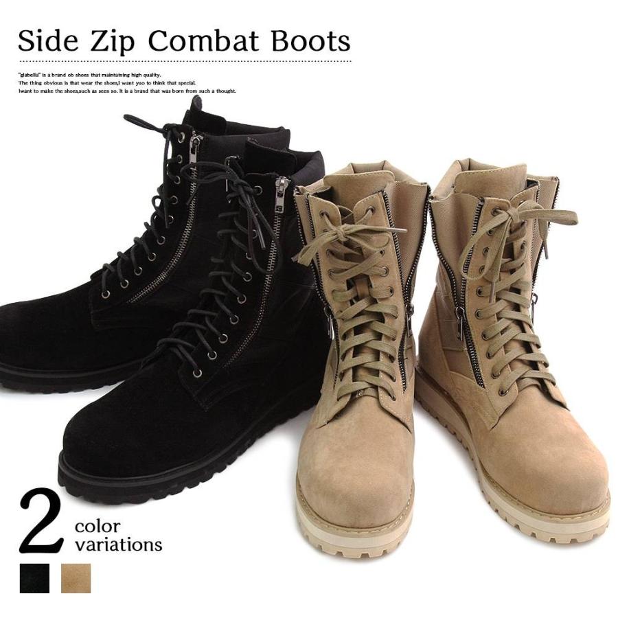 人気の春夏 靴 ロングブーツ スエード カジュアル メンズ コンバットブーツ メンズブーツ ミリタリーブーツ ジップ 人気 スウェード スエード ジャングルブーツ ワークブーツ カラー ベージュ Pairpoint Com