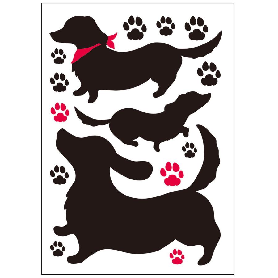 ウォールステッカー 消臭 抗菌 貼ってはがせる ダックスフント シール 犬 喜ぶいぬ 犬の足跡 黒 Has Dws 181 ピアス アクセサリーカラコンpiena 通販 Yahoo ショッピング