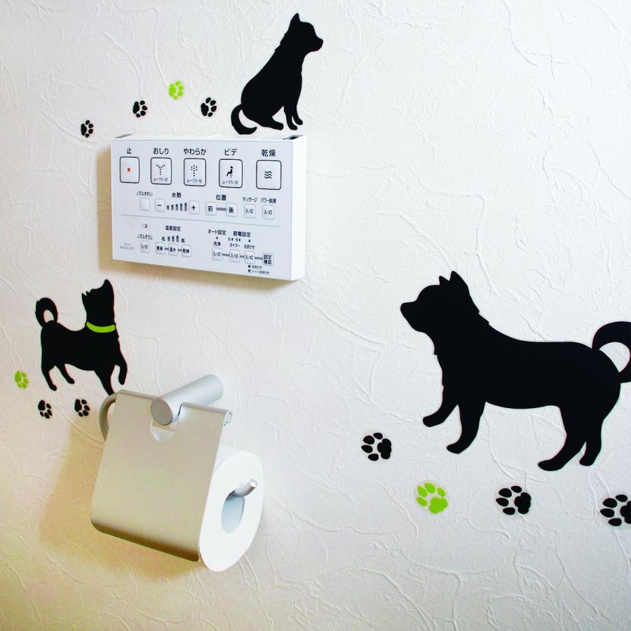 ウォールステッカー 消臭 抗菌 貼ってはがせる 柴犬 シール 小型犬 犬の足跡 黒 Has Dws 1 ピアス アクセサリーカラコンpiena 通販 Yahoo ショッピング
