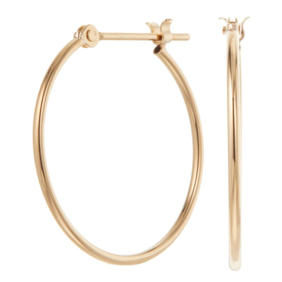 売り切り御免！】 フープピアス K18 18金 ゴールド ビッグフープ