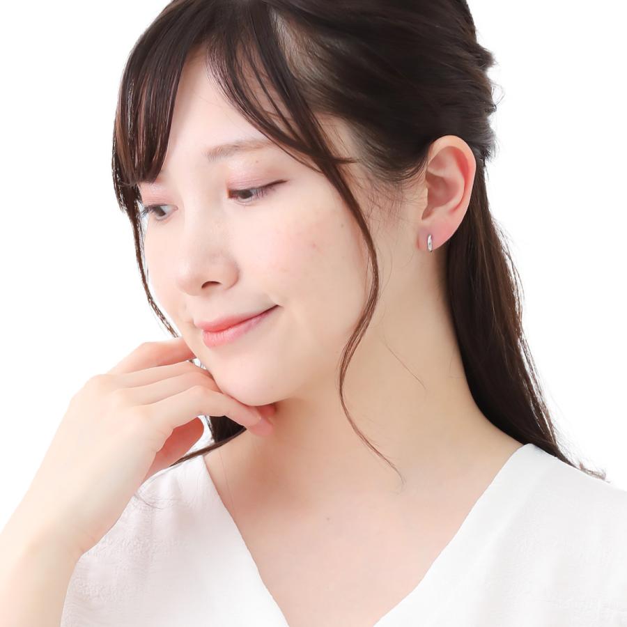 フープピアス プラチナ900 pt900 ミニ 甲丸 丸み スナップ 小さい