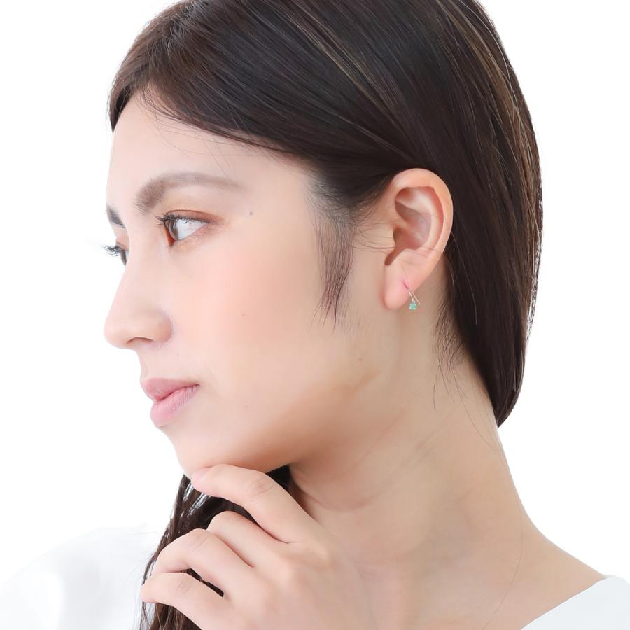 フックピアス K10YG 10金 イエローゴールド 一粒 ワンストーン