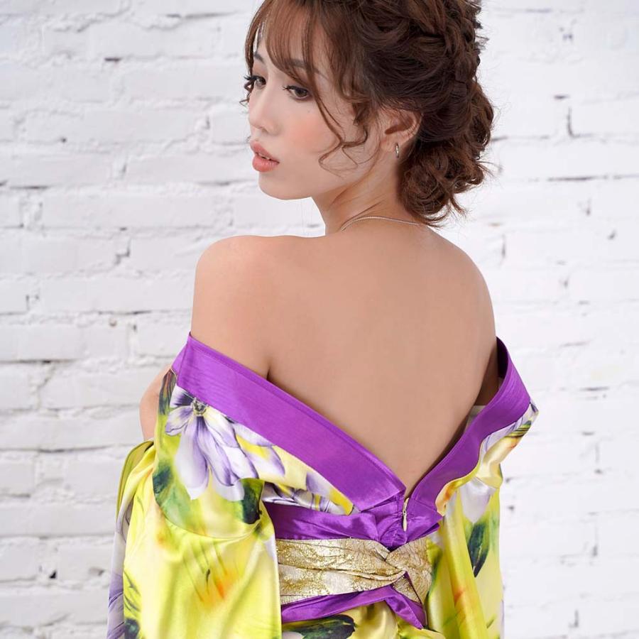 サテン花柄ロング着物ドレス キャバドレス 女性用 衣装 ダンス よさこい 花魁 コスプレ 存在感 華やか カラー豊富 Ns 10 ピアス アクセサリーカラコンpiena 通販 Yahoo ショッピング