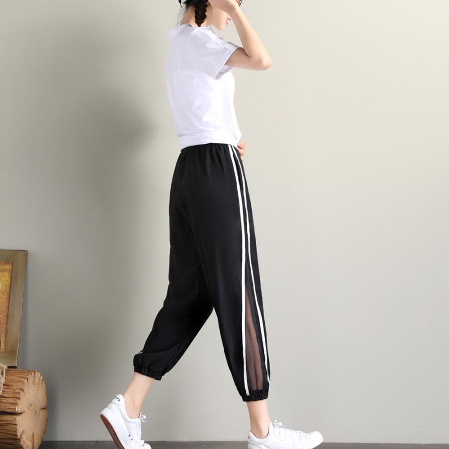 サイドライン パンツ レディース 春 夏 秋 冬 ポリエステル