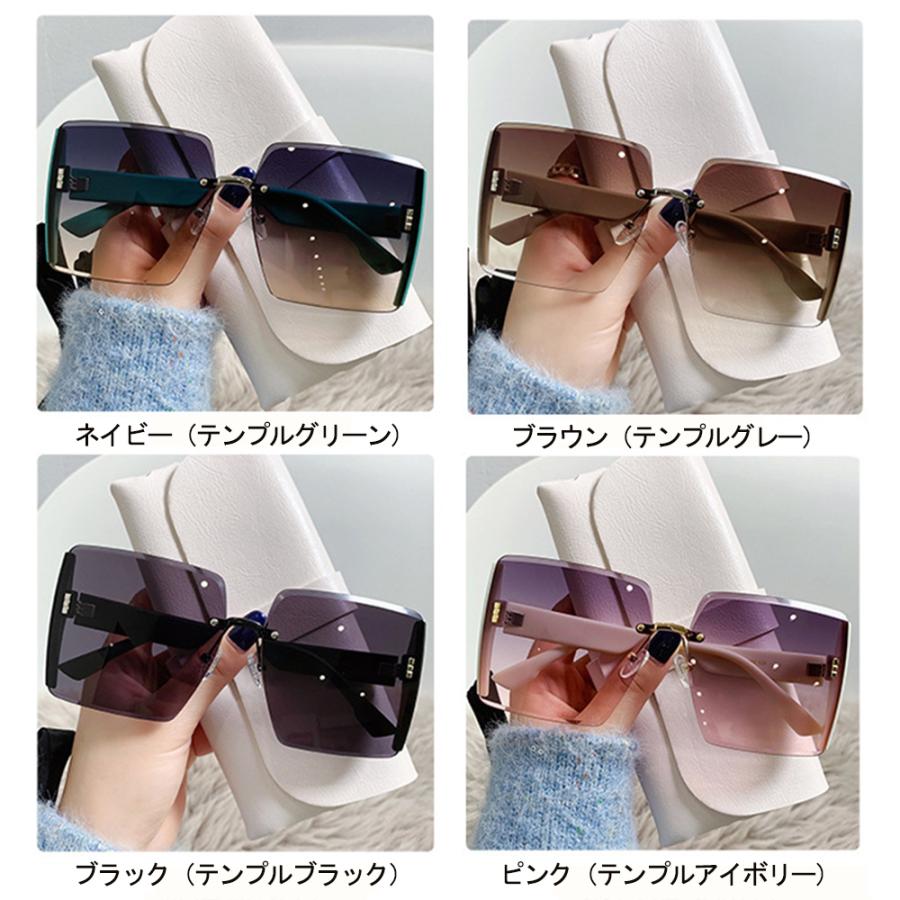 サングラス レディース 春夏秋冬 ビックフレーム フレームレス 伊達メガネ 合成樹脂 UV対策 軽量 個性的 大人っぽい 黒 :ns-2XINY-001:ピアス アクセサリーカラコンPIENA 通販 ビックフレーム UV対策 軽量 個性的 大人っぽい サングラス