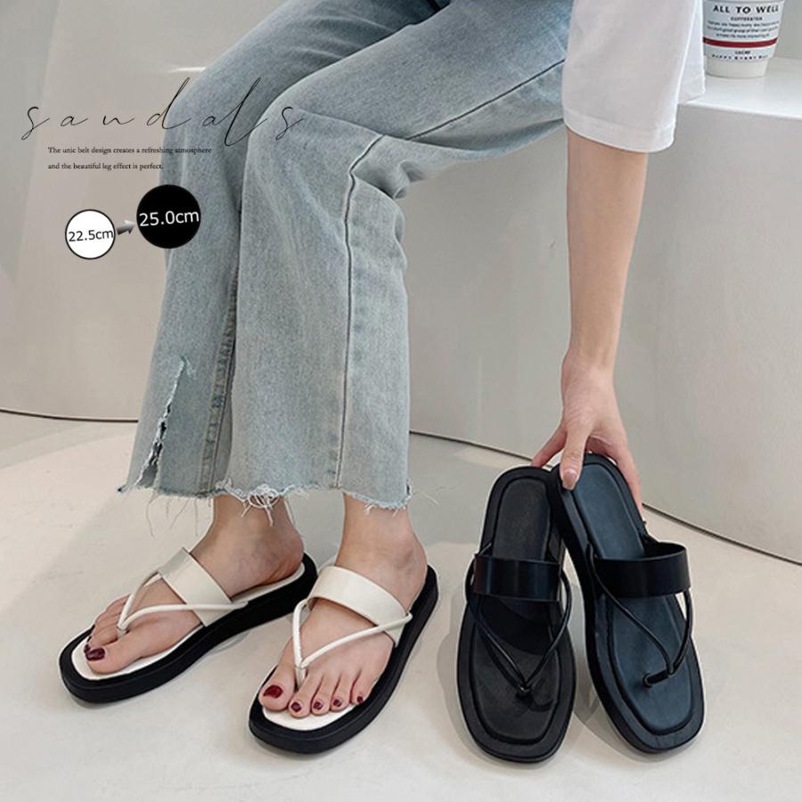 サンダル レディース 春夏 トングサンダル ぺたんこビーチサンダル  