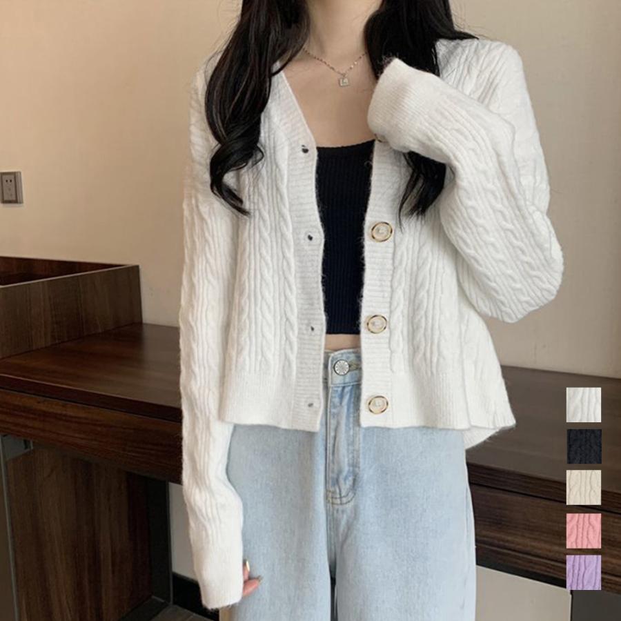 Vetements V ネック ボタン付きニット カーディガン Vetements V ネック ボタン付きニット カーディガン