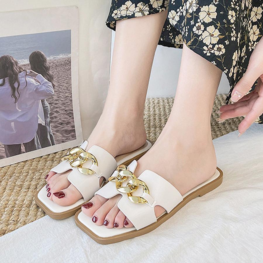 再値下げ‼️Pretty Ballerinas ゴールド サンダル 保存袋付き ファッションレター Fashion Letter 日本製サボサンダル