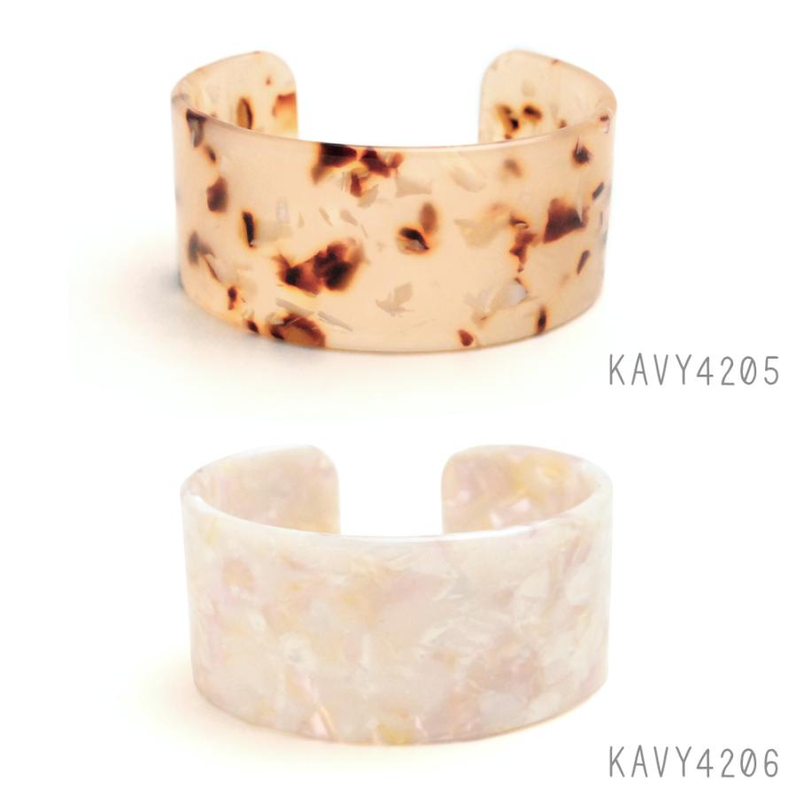 バングル レディース 春夏 ブレスレット ワイド アクリル べっ甲風  