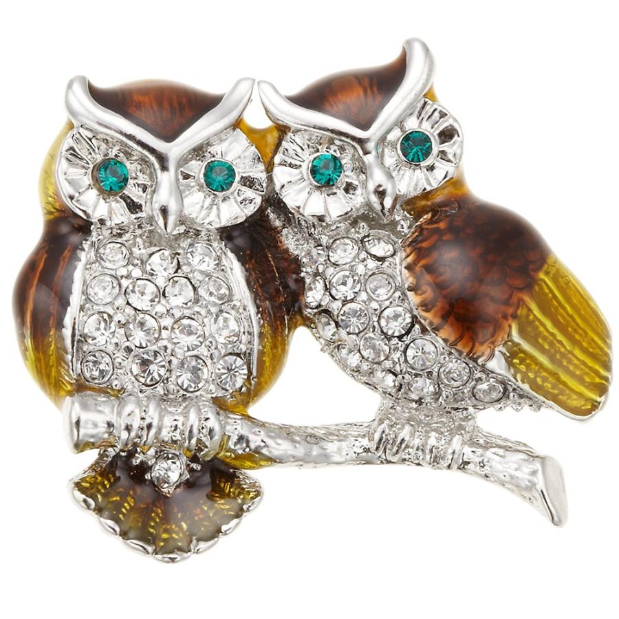 オパールフクロウブロ-チ w silver Amazon | PULABO フクロウブローチレディースブローチオパール