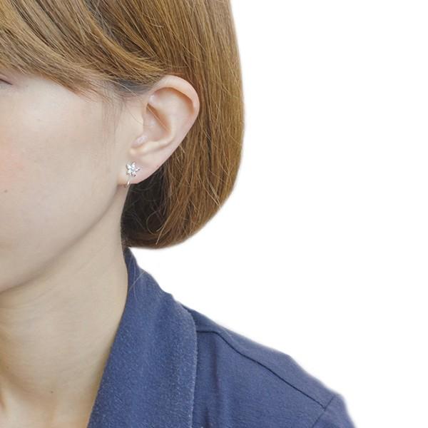 イヤリング Imfスプリング 柔らかタッチで痛くない フラワーモチーフ ニッケルフリー ラインストーン 定番 人気 イアリング ソフトタッチ 重くない 通販 人気