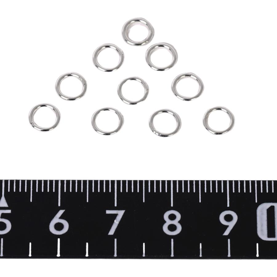 シルバー925 丸カン ロウ付け済み 0.89x6.0mm 10個 接続パーツ 金属