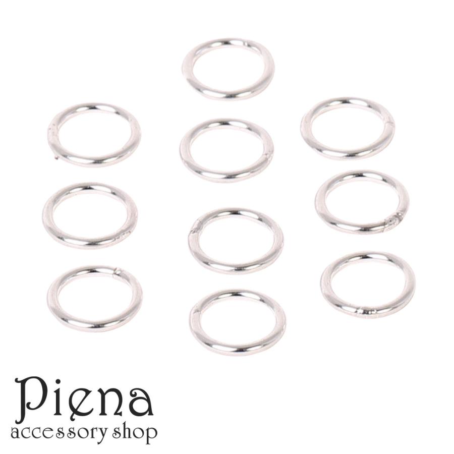 シルバー925 丸カン ロウ付け済み 0.89x7.0mm 10個 接続パーツ 金属