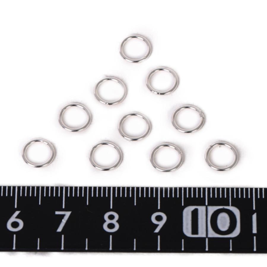 シルバー925 丸カン ロウ付け済み 0.89x7.0mm 10個 接続パーツ 金属