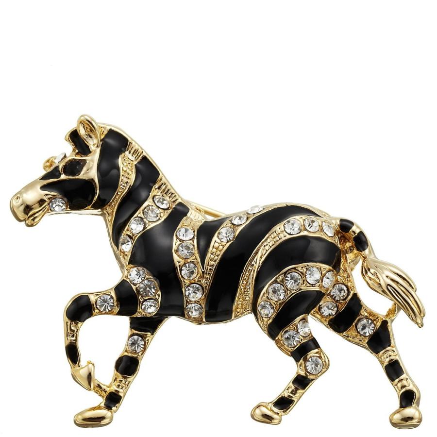 ブローチ ラインストーン シマウマ しまうま ゼブラ アニマル ストール留め Ss Br 028 ピアス アクセサリーカラコンpiena 通販 Yahoo ショッピング