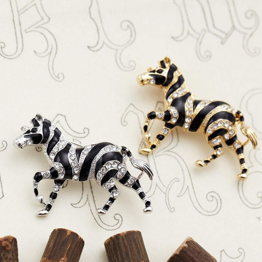 ブローチ ラインストーン シマウマ しまうま ゼブラ アニマル ストール留め Ss Br 028 ピアス アクセサリーカラコンpiena 通販 Yahoo ショッピング