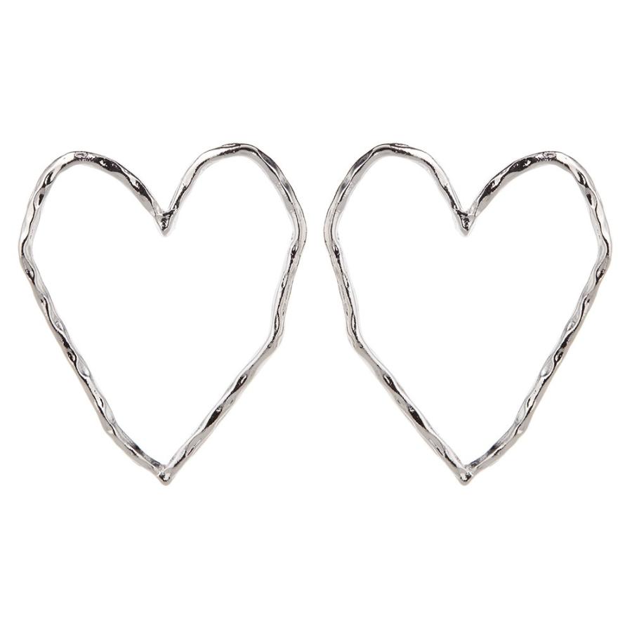 デコボコラインの大ぶりオープンハートピアス チタン製ポスト 低金属アレルギー メタル フレーム シンプル 大人かわいい レディース Ss Lam18sps 061 2 ピアス アクセサリーカラコンpiena 通販 Yahoo ショッピング