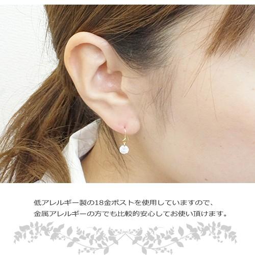 1粒ジルコニアピアス　フックピアス　ジルコニアピアス　ブリリアントカット　6mm 18金製フック セレブ御用達シンプルフックピアス｜kagu-piena｜03