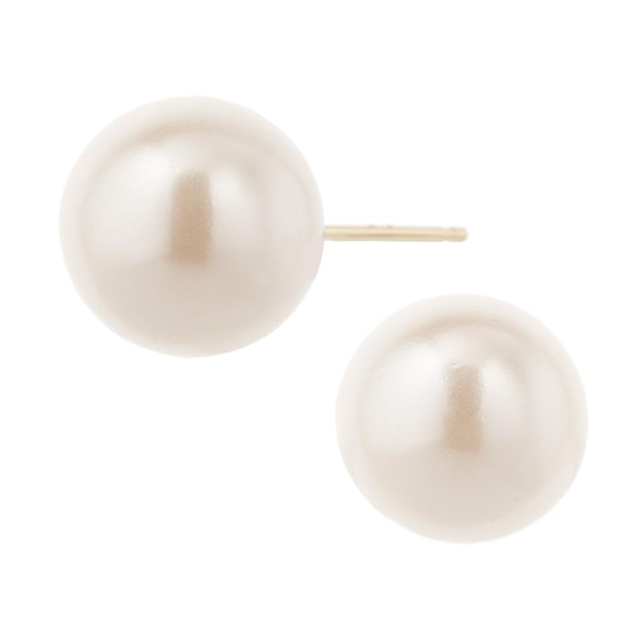18金 ピアス イミテーションパール 7mm K18ポスト 金属アレルギー対応 