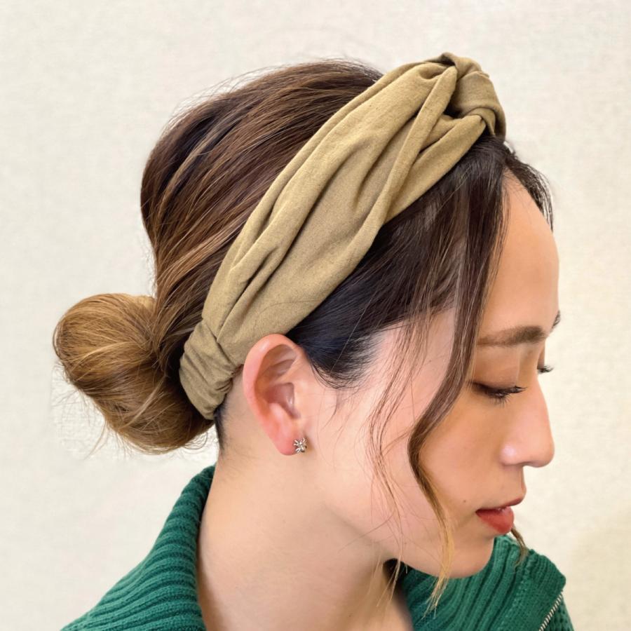 ヘアバンド ヘアアクセサリー ターバン クロスデザイン 布 ひねり ねじり 無地 洗顔 カチューシャ｜kagu-piena｜10