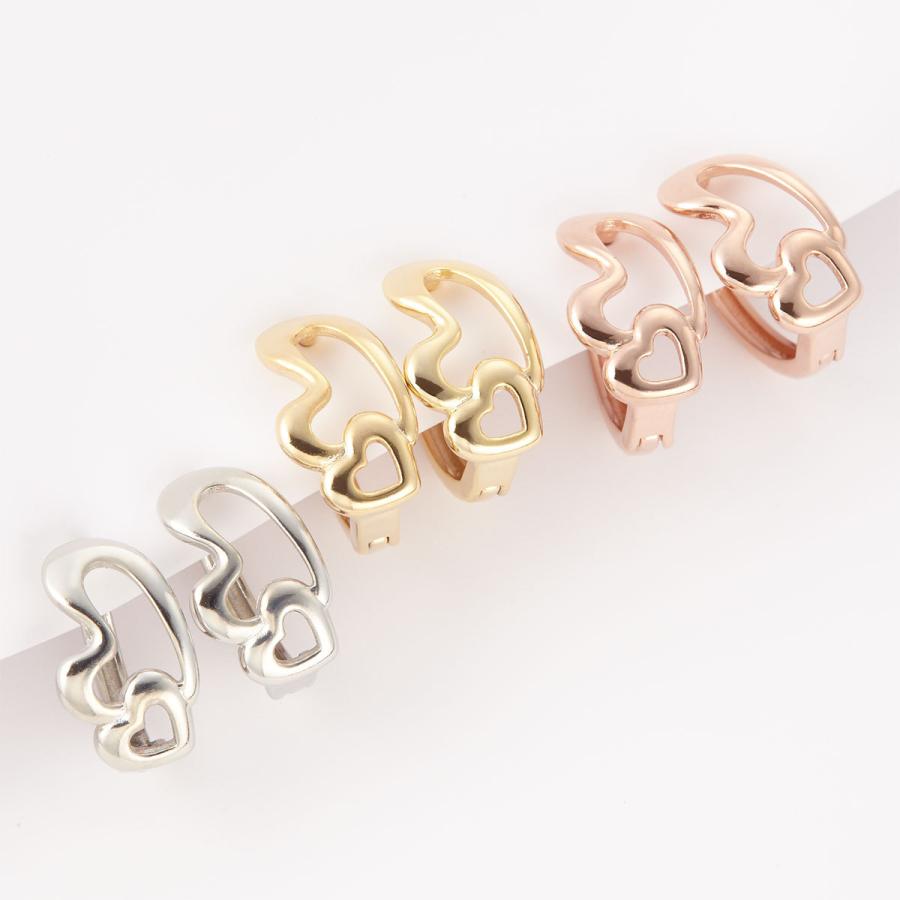 フープピアス ダブルオープンハート シンプル ニッケルフリー お肌に優しい 金属アレルギー対応 日本製 Ssz Sty 040 ピアス アクセサリーカラコンpiena 通販 Yahoo ショッピング