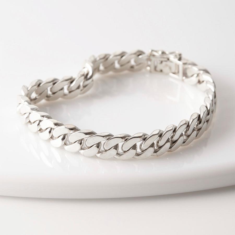 ブレスレット シルバー925 喜平チェーン 太め 重め 重厚感 シンプル