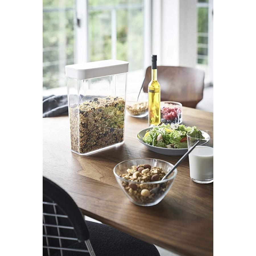 ドライフードストッカー シリアル入れ コーンフレーク入れ 保存容器 スライド式開閉 透明 ホワイト ブラック テーブル収納 Ya ピアス アクセサリーカラコンpiena 通販 Yahoo ショッピング