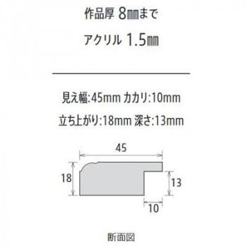 画材、アート用品 アルナ 樹脂フレーム デッサン額 APS-01 くるみ