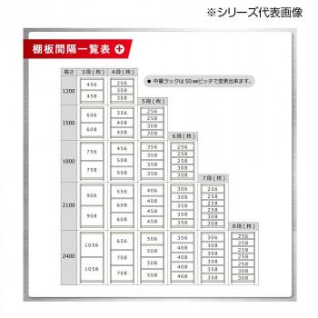中量ラック 耐荷重500kgタイプ 単体 間口900×奥行450×高さ1200mm 4段 ニューアイボリーの画像