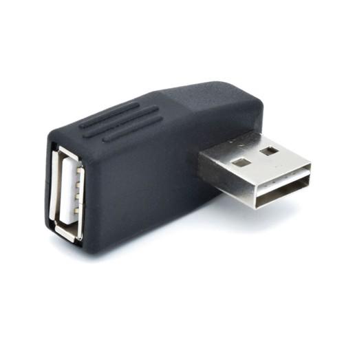 日本トラストテクノロジー USB(A) 方向変換L型アダプタ オス両面差タイプ JSC-017BK｜kagu-plaza