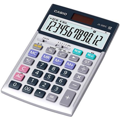 カシオ計算機 CASIO 実務電卓(日数\u0026時間計算タイプ) ジャストタイプ12桁 JS-20DC-N
