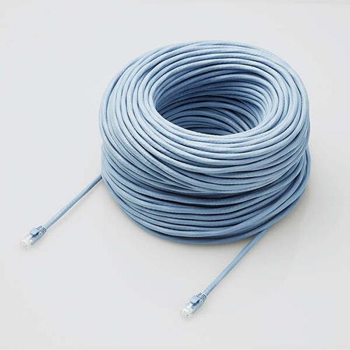 エレコム LANケーブル/CAT6A対応/EU RoHS指令準拠/ツメ折れ防止カバー/簡易パッケージ仕様/90m/単線/ブルー LD-GPAT/BU90/RS