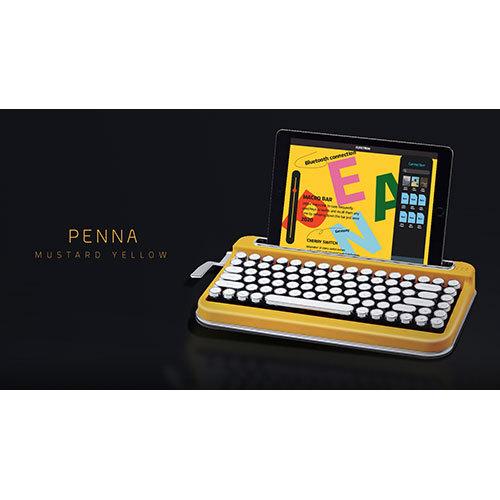AJAX（アイアス） タイプライター風 レトロキーボードPENNA Mustard