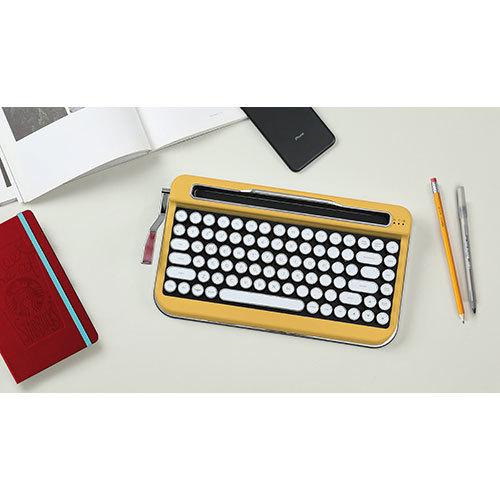 AJAX（アイアス） タイプライター風 レトロキーボードPENNA Mustard