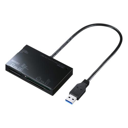 サンワサプライ USB3.0カードリーダー ADR-3ML35BK｜kagu-plaza