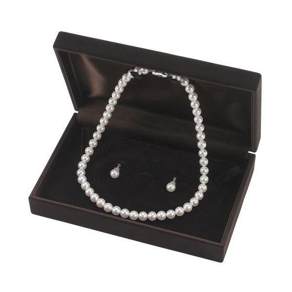 正規品 アコヤ真珠 ネックレス オーロラ花珠 真珠セット パールネックレス イヤリングセット 9.0‐9.5mm珠 あこや真珠 真珠科学研究所 鑑別書付き 【AAA3537716956】(125580円)