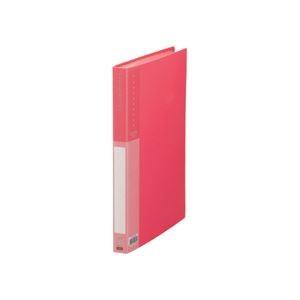 （まとめ） TANOSEE クリヤーブック（クリアブック） A4タテ 40ポケット 背幅26mm ピンク 1冊 〔×15セット〕