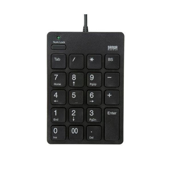 （まとめ）サンワサプライ USB2.0ハブ付テンキーアイソレーションタイプ NT-18UH2BK〔×2セット〕