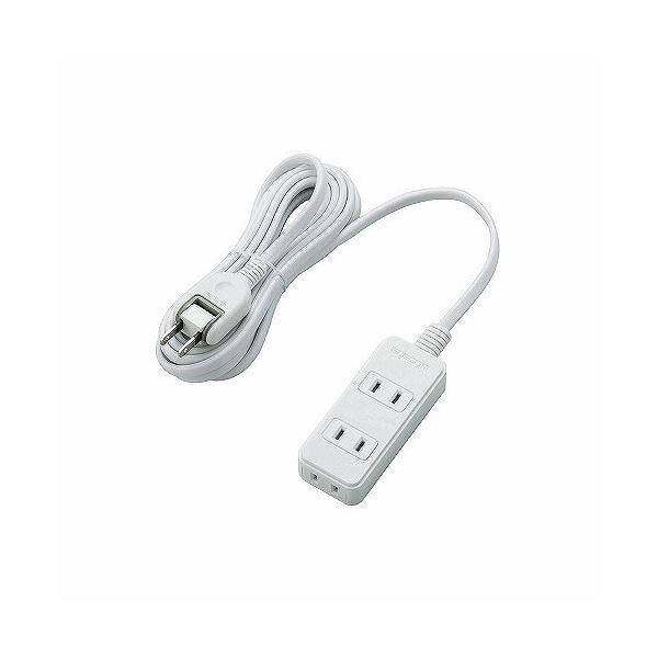 (まとめ)エレコム 電源タップ T-S02-2330WH〔×5セット〕