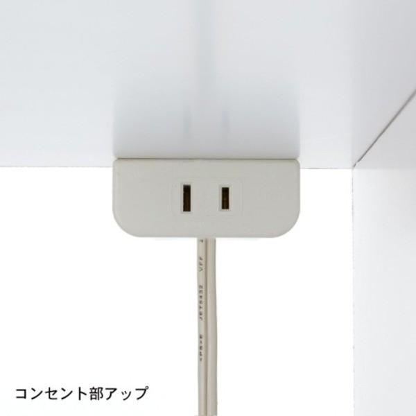 レンジ台 幅48cm ブラック スライドカウンター 1口コンセント 可動棚付き 木目柄 日本製 コンパクト キッチン収納 完成品〔代引不可〕_3