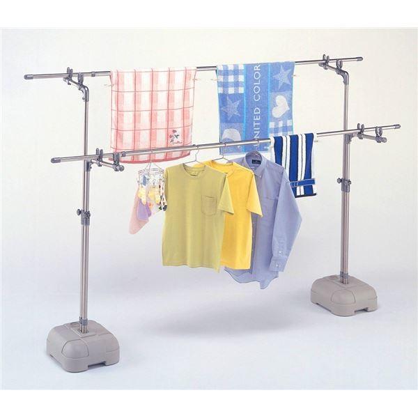 屋外用物干しスタンド/洗濯物干し台 スタンド単品 〔ブローベース付き〕 高さ105〜170cmの画像