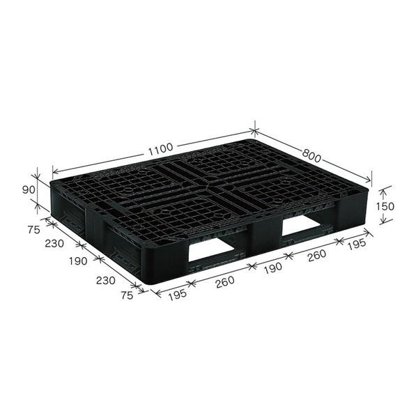 可塑性物質調色板/流通原材料 〔1100×800粍 片面当て嵌める/黒いこと〕 J-D4・1108 岐阜プラスチック工業〔代引不可〕 家具、インテリア-プラケース、押入れ収納