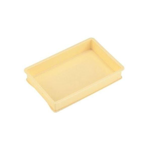 〔10個セット〕 パンコンテナー/食品用コンテナー 〔小型深〕 アイボリー 清掃簡単