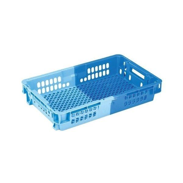 〔10個セット〕 業務用コンテナボックス/食品用コンテナー 〔NF-M21C浅〕 ダークブルー/ブルー 材質：PP
